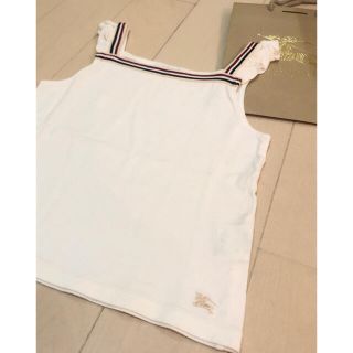 バーバリー(BURBERRY)の週末限定お値下げ!!☆BURBERRY☆フリル☆ラインキャミソール☆120(Tシャツ/カットソー)