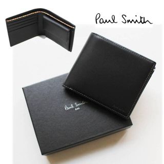 ポールスミス(Paul Smith)の《ポールスミス》箱付新品 イタリア製素材 ストライプ オールドレザー2つ折り財布(折り財布)