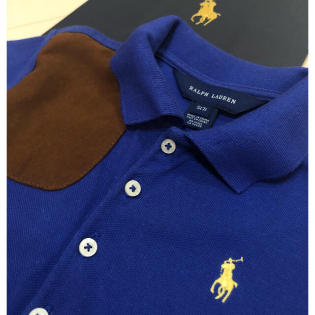 Ralph Lauren(ラルフローレン)の最終値下げ!!☆ラルフローレン☆本革パッチ☆ポロワンピ☆7 キッズ/ベビー/マタニティのキッズ服女の子用(90cm~)(ワンピース)の商品写真