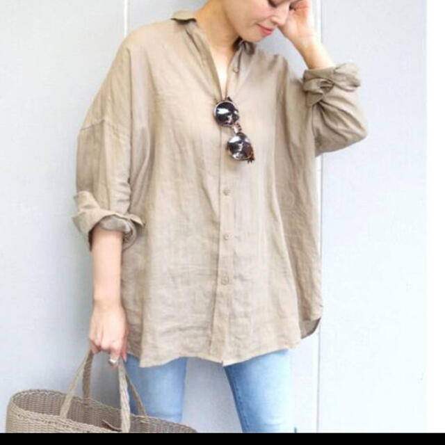 Deuxieme Classe Linen シャツ ベージュ-