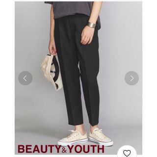 ビューティアンドユースユナイテッドアローズ(BEAUTY&YOUTH UNITED ARROWS)の【Ｌ】BEAUTY&YOUTH レーヨンブレンドテーパードパンツ　ブラック(クロップドパンツ)