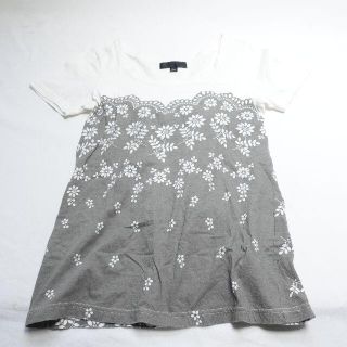 ジルスチュアート(JILLSTUART)のJILL STUART　Tシャツ　レディース　ホワイト/グレー(Tシャツ(半袖/袖なし))