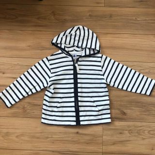 プチバトー(PETIT BATEAU)のプチバトー  ボーダーパーカー　102cm(ジャケット/上着)