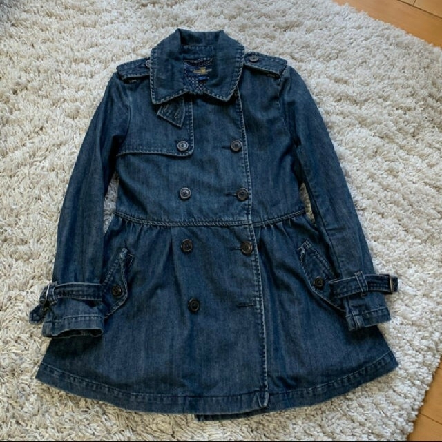 pe様専用☆ラルフローレン  デニムトレンチコートです。 キッズ/ベビー/マタニティのキッズ服女の子用(90cm~)(コート)の商品写真