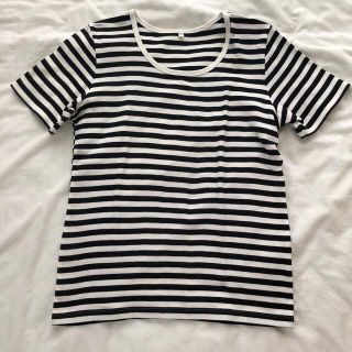 ムジルシリョウヒン(MUJI (無印良品))の無印　MUJI ボーダー　半袖Tシャツ　Lサイズ(Tシャツ(半袖/袖なし))