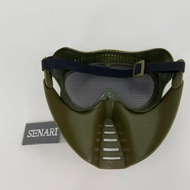 S-74/送料無料/サバゲー/メッシュゴーグル付マスク/OD　グリーン エンタメ/ホビーのミリタリー(個人装備)の商品写真