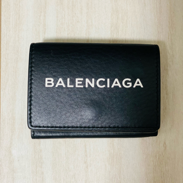 バレンシアガ BALENCIAGA 財布 三つ折り  ミニ財布 ブラック