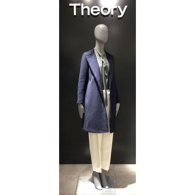 Theory 18aw ツイードノーカラーコート