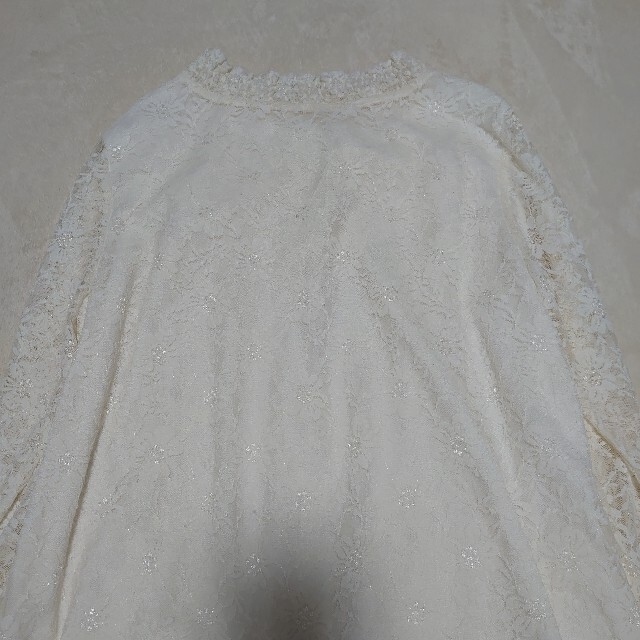 レース トップス 長袖 ホワイト 白 レディースのトップス(カットソー(長袖/七分))の商品写真