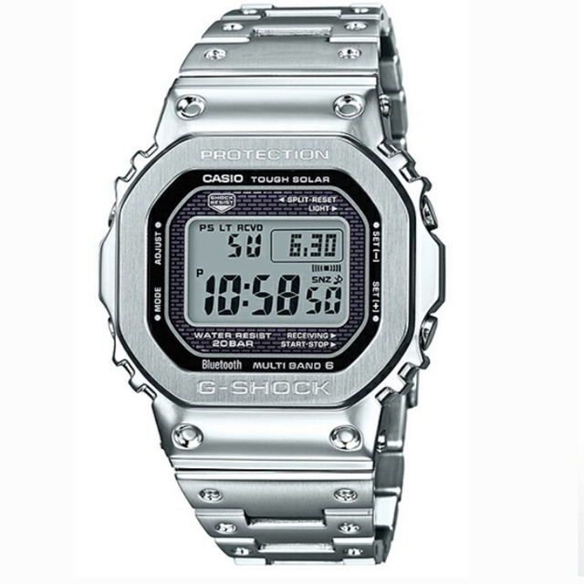 G-SHOCK(ジーショック)のG-SHOCK GMW-B5000D-1JF メンズ　フルメタルシルバー メンズの時計(腕時計(デジタル))の商品写真