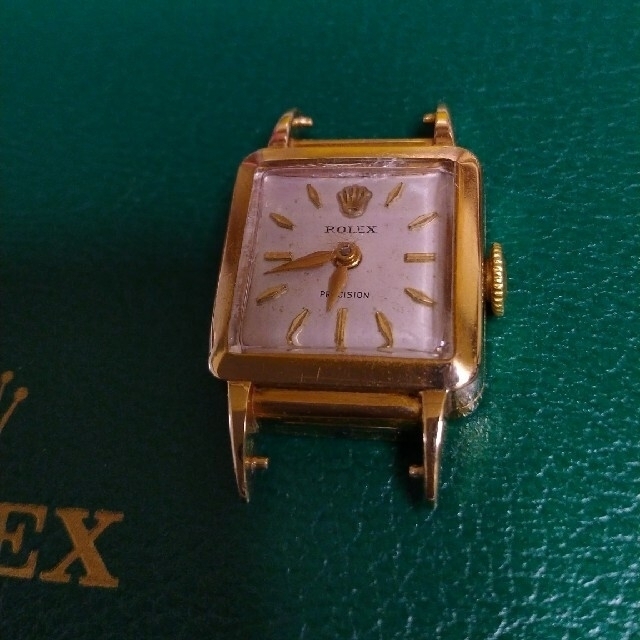 ROLEX ロレックス K9YG　PRECISION　手巻き　アンティーク　時計