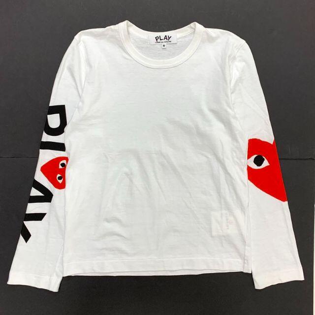 PLAY COMME des GARCONS 袖プリント ロゴ Tシャツ M