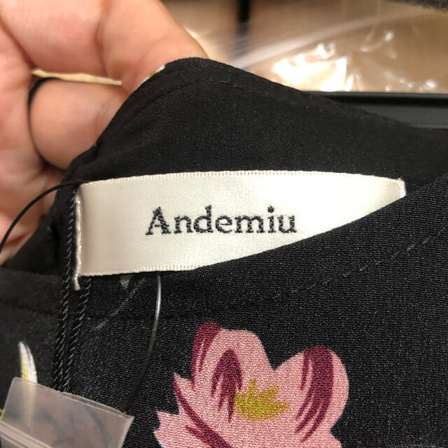 Andemiu(アンデミュウ)の花柄プリーツワンピ レディースのワンピース(ロングワンピース/マキシワンピース)の商品写真