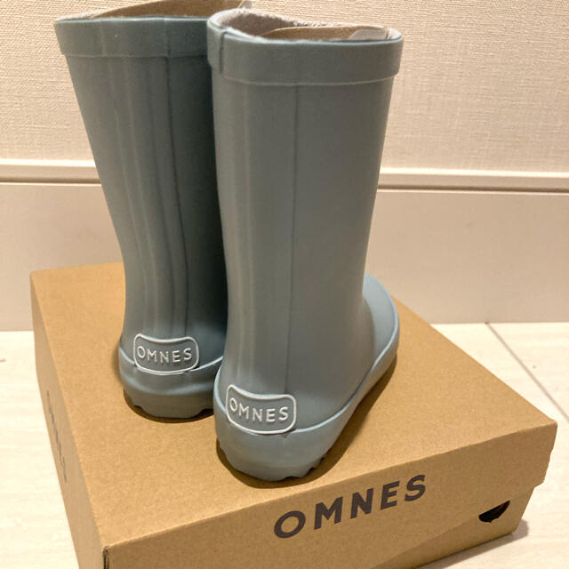 omnes キッズブーツ　長靴　モスグリーン　15センチ キッズ/ベビー/マタニティのキッズ靴/シューズ(15cm~)(長靴/レインシューズ)の商品写真