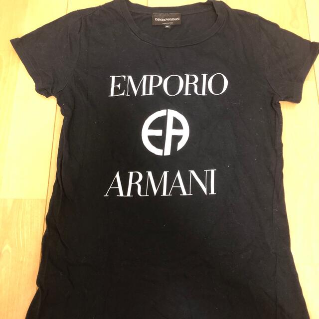 Emporio Armani(エンポリオアルマーニ)の新品未使用 EMPORIO ARMANI Tシャツ 黒色 Sサイズ レディースのトップス(Tシャツ(半袖/袖なし))の商品写真