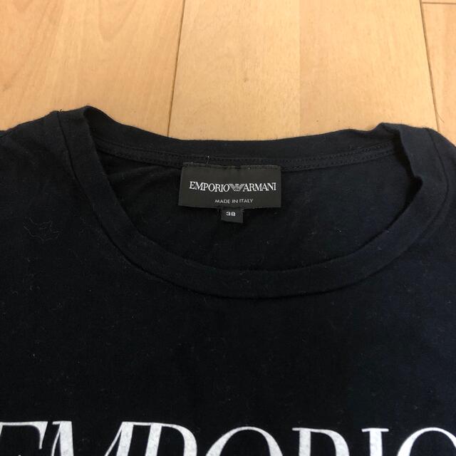 Emporio Armani(エンポリオアルマーニ)の新品未使用 EMPORIO ARMANI Tシャツ 黒色 Sサイズ レディースのトップス(Tシャツ(半袖/袖なし))の商品写真