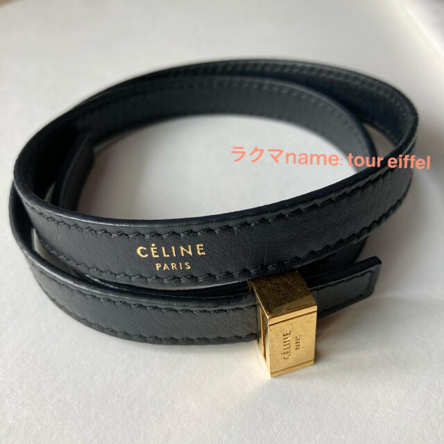 幻‼️】celine セリーヌ クラシック レザー ブレスレット フィービー-