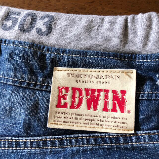 EDWIN(エドウィン)のEDWIN 160 デニムハーフパンツ キッズ/ベビー/マタニティのキッズ服男の子用(90cm~)(パンツ/スパッツ)の商品写真