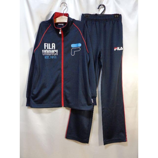 FILA(フィラ)の＜№3802＞(150cm)☆FILA(フィラ)☆ジャージセットアップ・紺 キッズ/ベビー/マタニティのキッズ服男の子用(90cm~)(ジャケット/上着)の商品写真