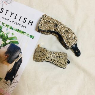 【新品】STYLISH スタイリッシュ　ポニー　バナナクリップ　2点セット(バレッタ/ヘアクリップ)