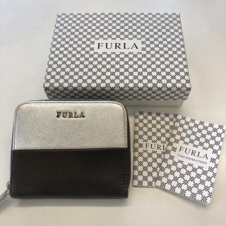 フルラ(Furla)の★未使用　FURLA　フルラ　ミニ財布　ファスナー　シルバー　グレー(財布)