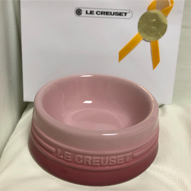 LE CREUSET(ルクルーゼ)のル・クルーゼ　ペット フードボール　ナチュラルピンク その他のペット用品(犬)の商品写真