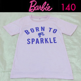 バービー(Barbie)の１回着☆海外Barbie半袖Ｔシャツ140パープルバービーGAP H&Mユニクロ(Tシャツ/カットソー)