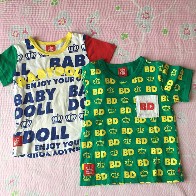 BABYDOLL(ベビードール)のベビードール baby doll Tシャツ 2枚 100 キッズ/ベビー/マタニティのキッズ服男の子用(90cm~)(Tシャツ/カットソー)の商品写真