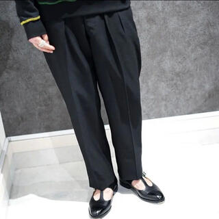 NEAT MOHAIR BARATHA TAPERED Black size48(スラックス)