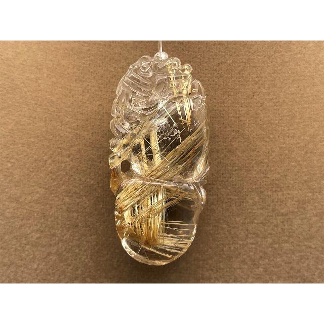 100 %品質保証 貔貅型ペンダントトップ素材(タイチンルチルクォーツ
