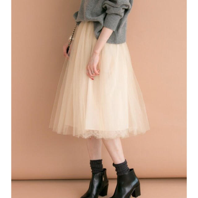 URBAN RESEARCH(アーバンリサーチ)の美品　アーバンリサーチ　チュールセットスカート レディースのスカート(ひざ丈スカート)の商品写真