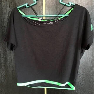 アディダス(adidas)のアディダス　ショートトップス　黒　クール(Tシャツ(半袖/袖なし))