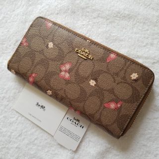 コーチ(COACH)のCOACH コーチ 長財布 蝶々 シグネチャー(財布)