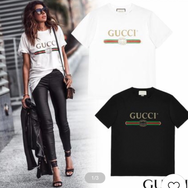 Gucci(グッチ)の【GUCCI】グッチオーバーサイズダメージ加工Tシャツ レディースのトップス(Tシャツ(半袖/袖なし))の商品写真