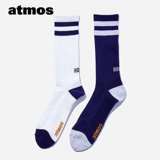 atmos×CHICSTOCKS HOOPS リブソックス パープル メンズのレッグウェア(ソックス)の商品写真