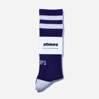 atmos×CHICSTOCKS HOOPS リブソックス パープル(ソックス)