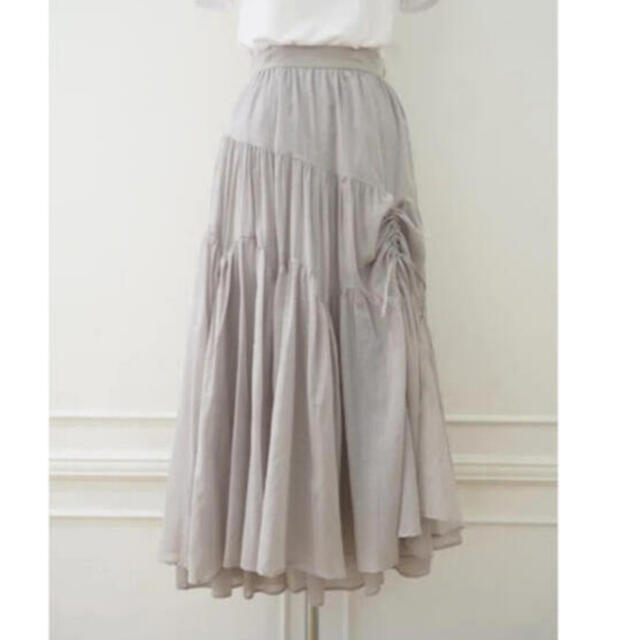 Asymmetric Tiered Cotton-voile Skirt