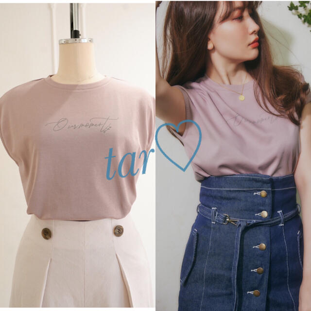 SNIDEL(スナイデル)のher lip to Our moment Tee♡完売品♡rose レディースのトップス(Tシャツ(半袖/袖なし))の商品写真