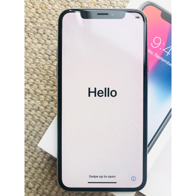 iPhone X silver 64GB 本体