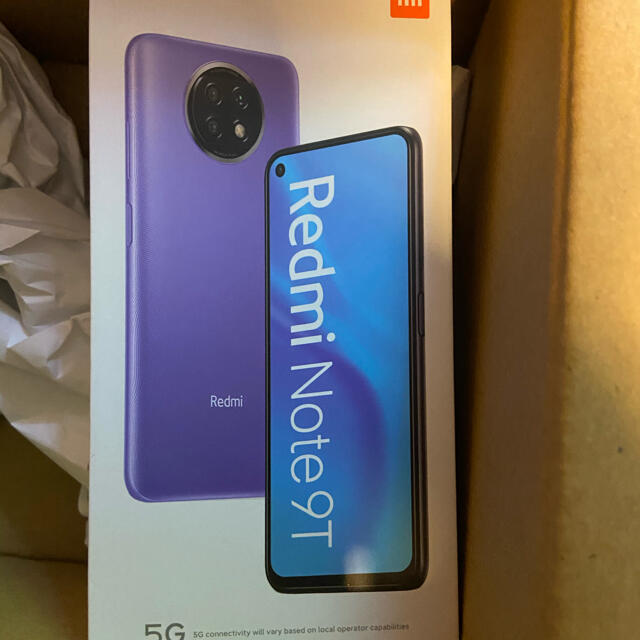 Xiaomi Redmi note 9T 5G パープル 64GB スマホ/家電/カメラのスマートフォン/携帯電話(スマートフォン本体)の商品写真