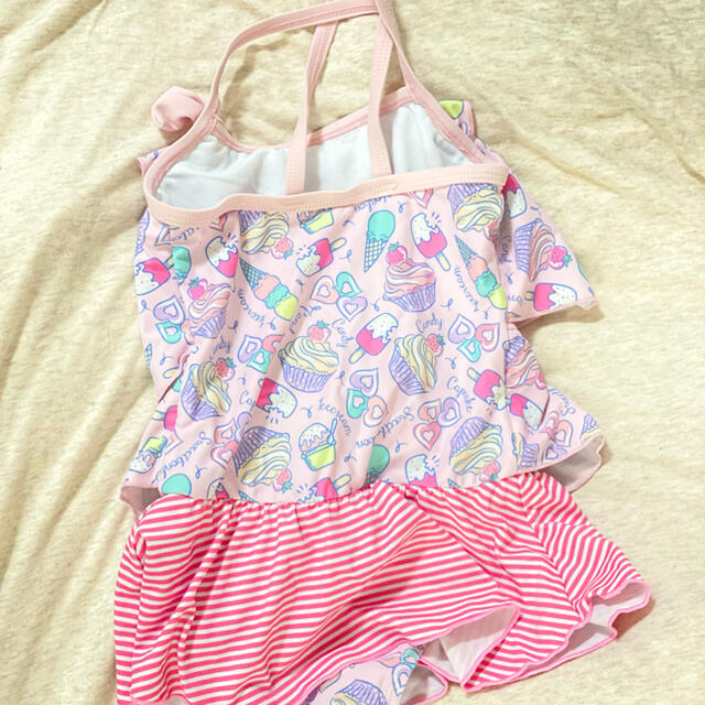 女児用水着 110cm ワンピースタイプ ピンク キッズ/ベビー/マタニティのキッズ服女の子用(90cm~)(水着)の商品写真