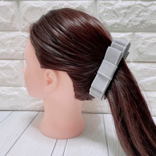 ステッチリボンクリップ(バレッタ/ヘアクリップ)