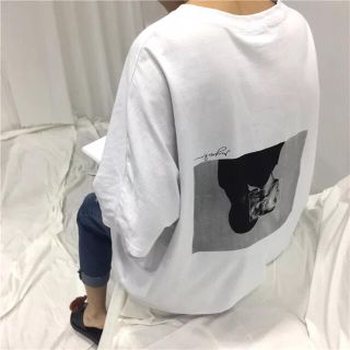 Ｔシャツ　かわいい　プリント　韓国人気(Tシャツ(半袖/袖なし))