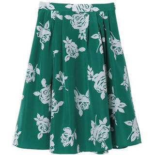 トランテアンソンドゥモード(31 Sons de mode)のトランテアン　単色花柄スカート(ひざ丈スカート)