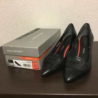 ロックポート(ROCKPORT)のなちこ様　黒　本革　デザイン　パンプス　7cmヒール(ハイヒール/パンプス)