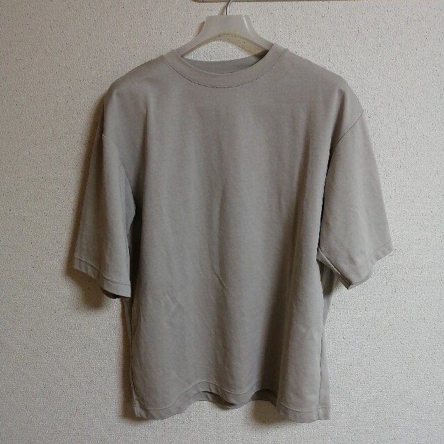 UNIQLO(ユニクロ)のUniqlo U エアリズムコットンオーバーサイズTシャツ(5分袖) 中古品 メンズのトップス(Tシャツ/カットソー(半袖/袖なし))の商品写真