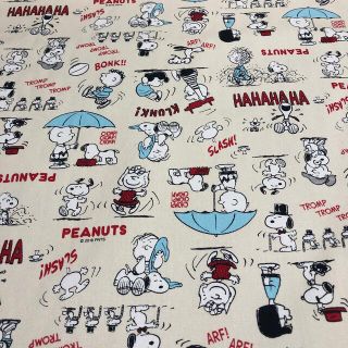 ピーナッツ(PEANUTS)のスヌーピー  キャンバス生地　帆布　(生地/糸)