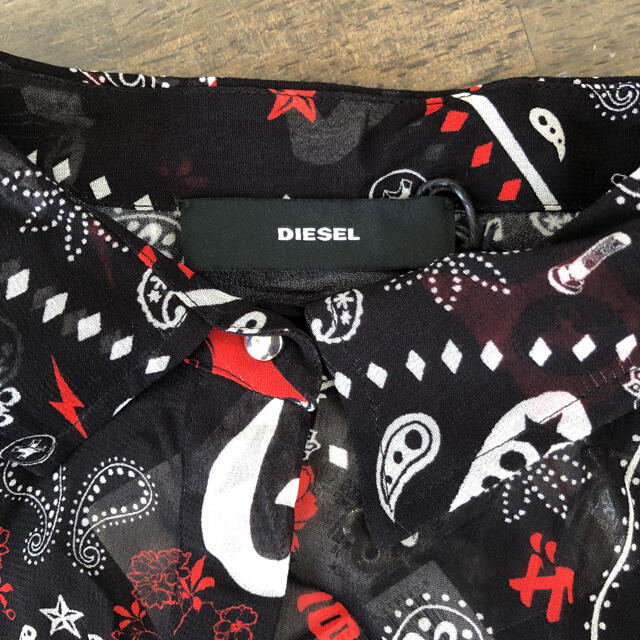 DIESEL(ディーゼル)の新品DIESELディーゼル　C-SYAM SHIRTノースリーブロングシャツXS レディースのトップス(シャツ/ブラウス(半袖/袖なし))の商品写真