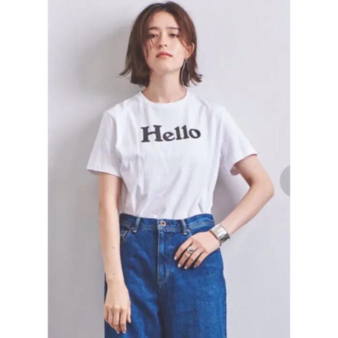 美品【MADISONBLUE/マディソンブルー】HELLO クルーネックTシャツ