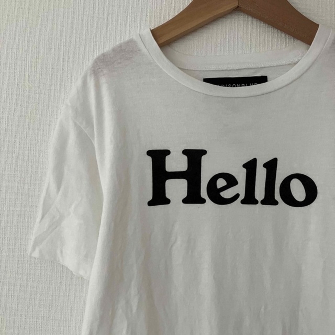 マディソンブルー Hello Tシャツ 半袖 白 00 M相当 超人気 極美品